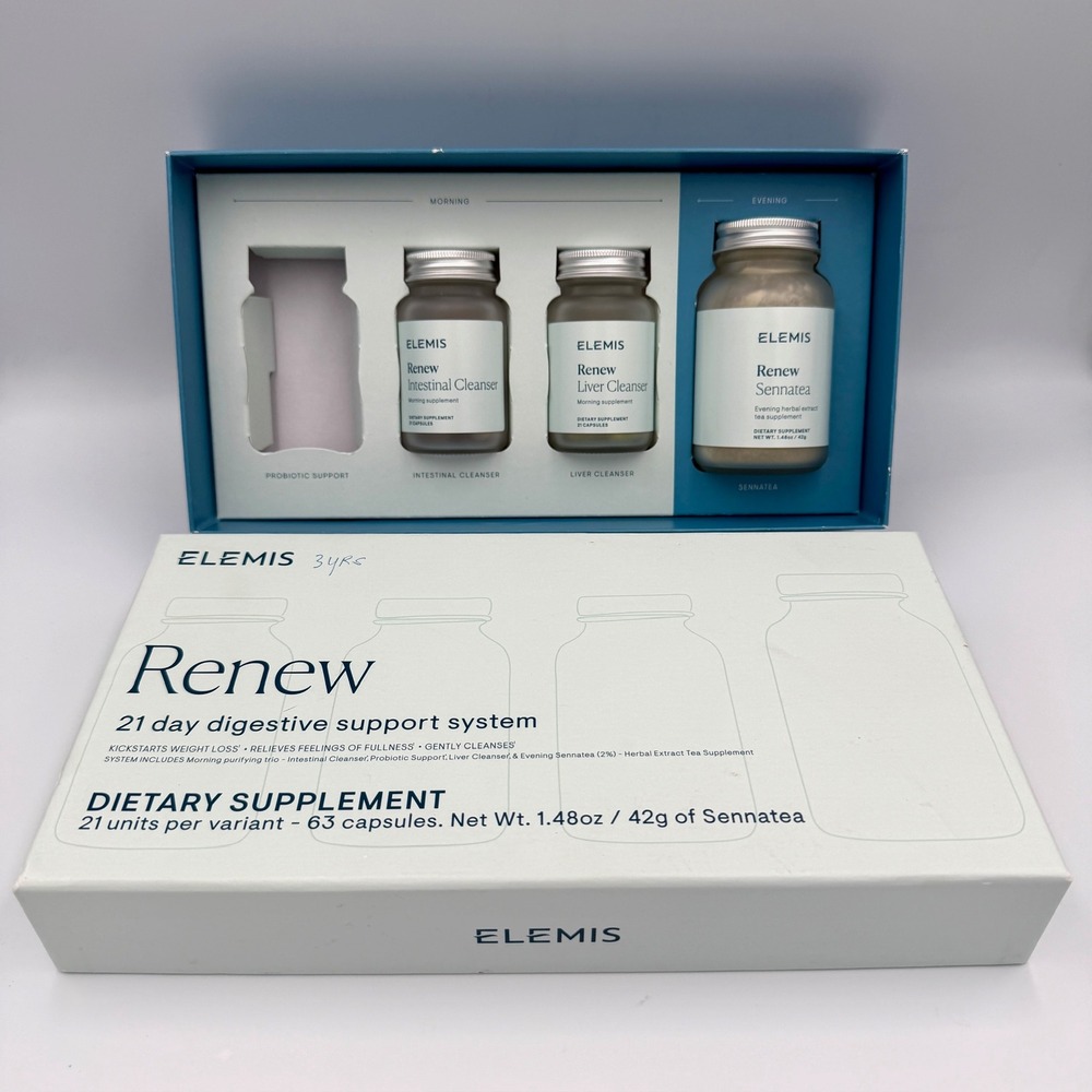 Elemis Renew 21 Day Digestive Support System Liver Intestinal Cleanse Sennatea